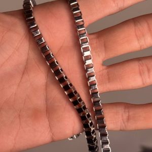 گردنبند مکعبی استیل رنگ ثابت